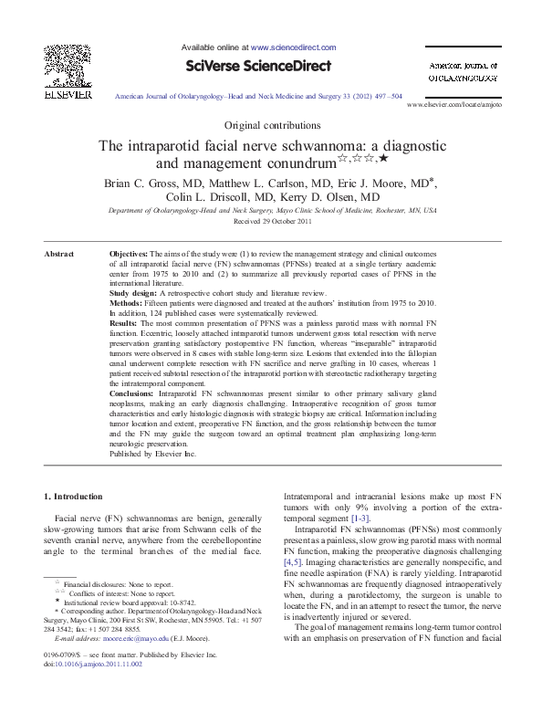 What causes facial nerve damage image