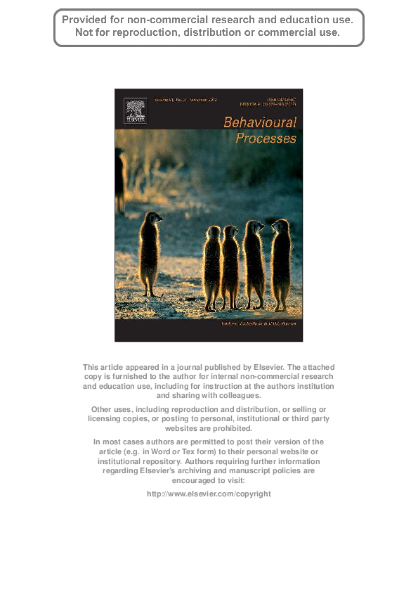 (PDF) Behavioural divergence, interfertility and speciation: A review