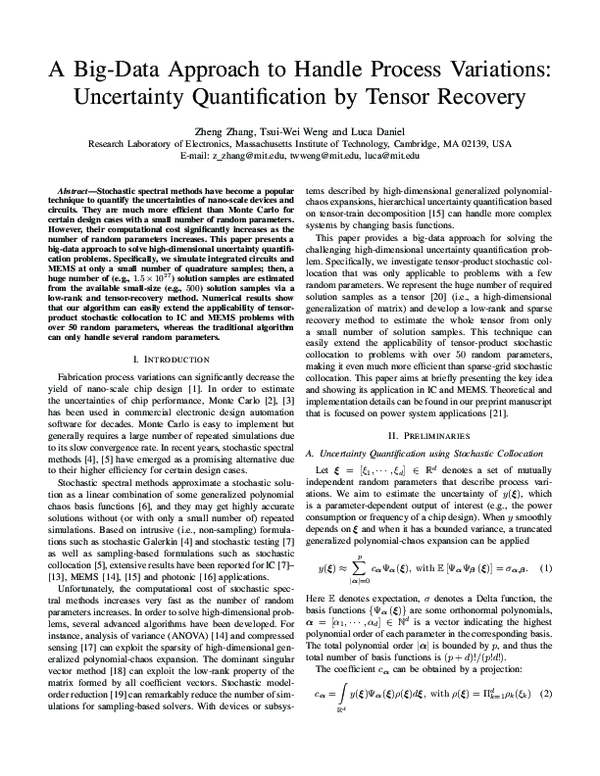 (PDF) A Big-Data Approach to Handle Process Variations: Uncertainty ...