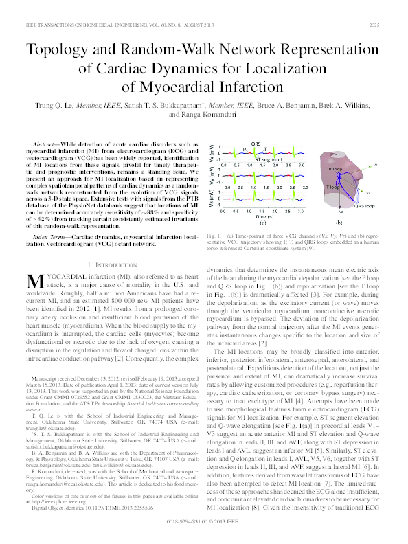 (PDF) Topology and Random-Walk Network Representation of Cardiac ...