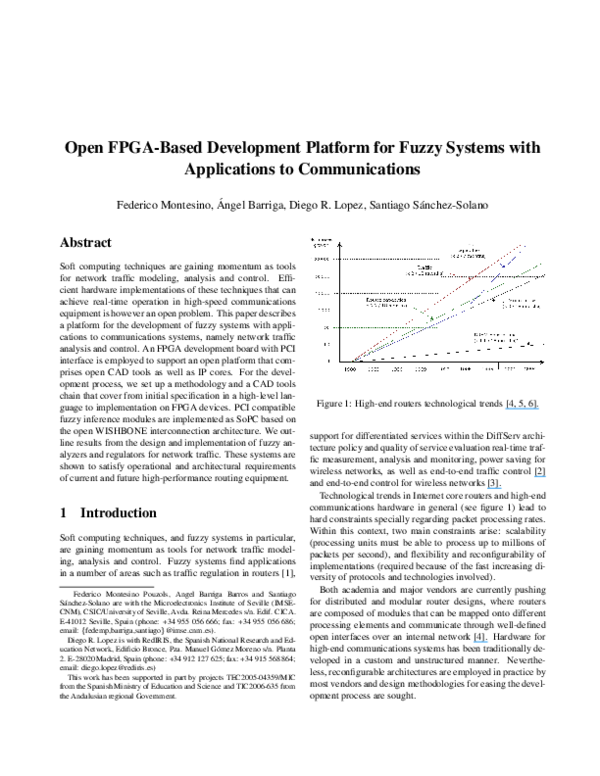 (PDF) Open FPGA-Based Development Platform for Fuzzy Inference Systems