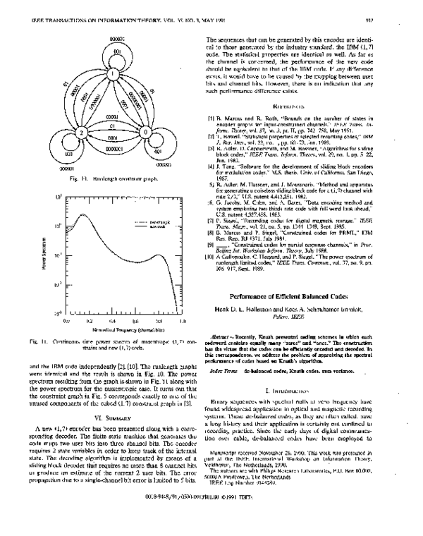 (PDF) Performance of efficient balanced codes