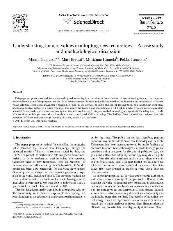 Human values case study image