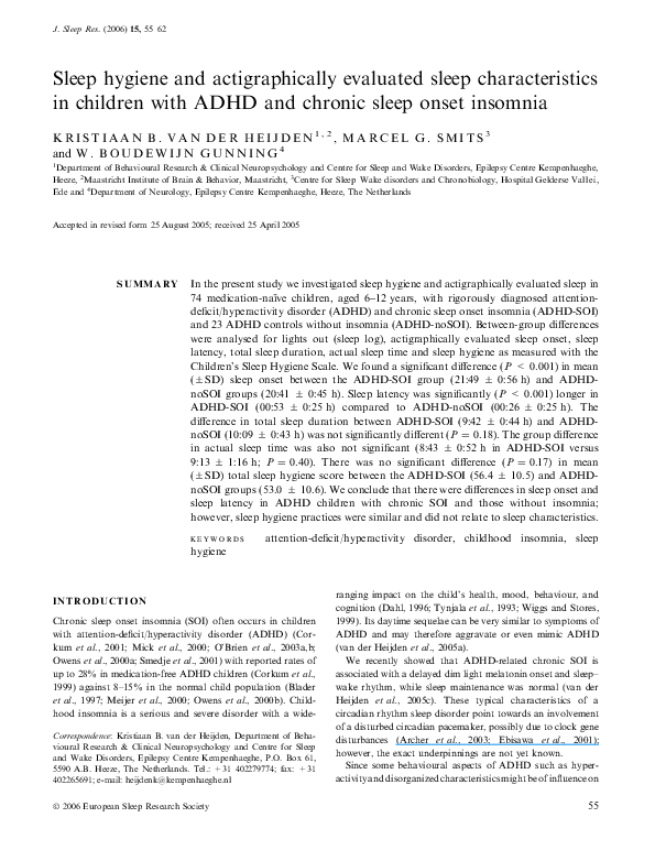 Hyperactivity Insomnia And Behavior >> Pdf Sleep Hygiene And Actigraphically Evaluated Sleep Hyperactivity Insomnia And Behavior >> Pdf Sleep Hygiene And Actigraphically Evaluated Sleep