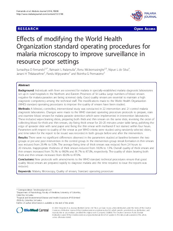 (PDF) Effects of modifying the World Health Organization standard ...