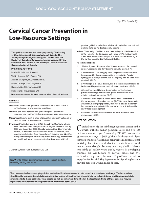 (PDF) SOGCGOCSCC Joint Policy Statement. No. 255, March 2011