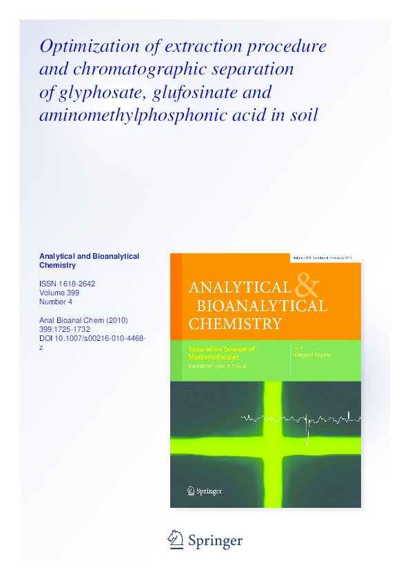 (PDF) Optimization of extraction procedure and chromatographic ...