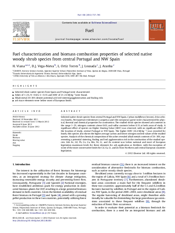 (PDF) Fuel characterization and biomass combustion properties of ...