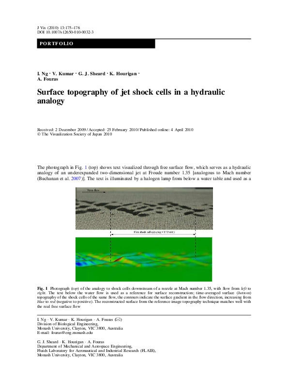 (PDF) Surface topography of jet shock cells in a hydraulic analogy