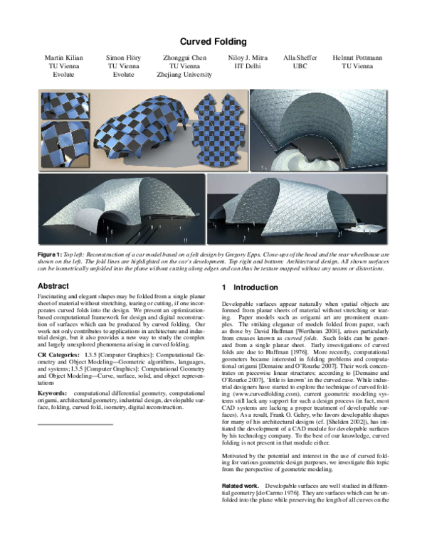(PDF) Curved folding