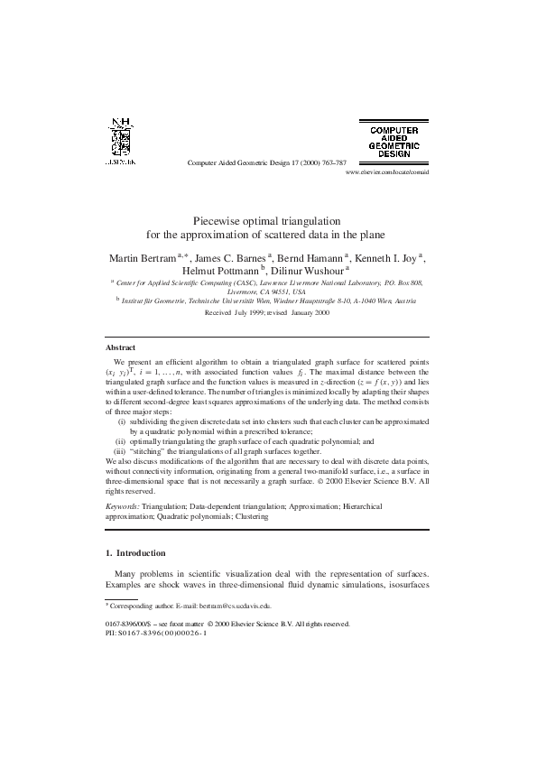 (PDF) Piecewise optimal triangulation for the approximation of ...