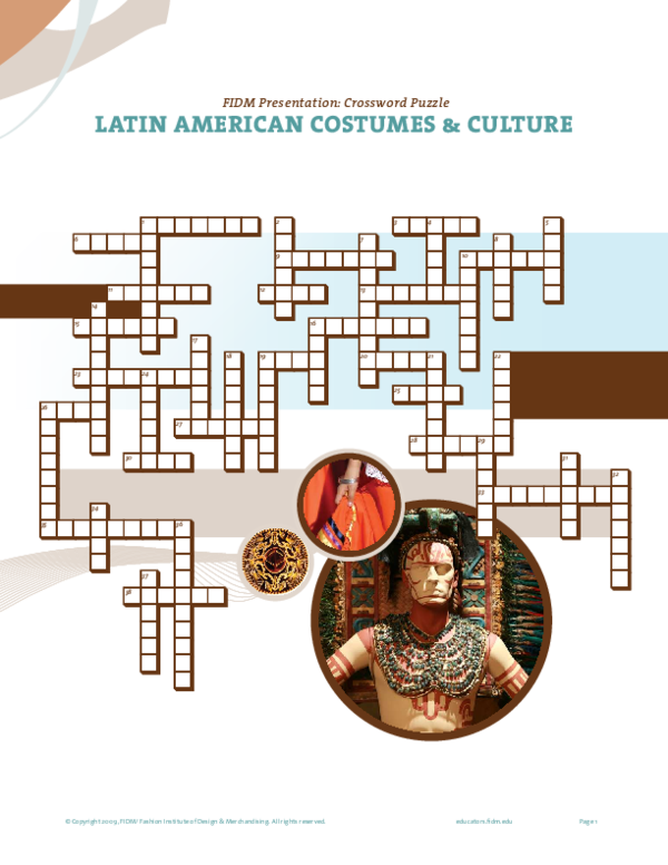(PDF) Crossword latin costume (1) Swapnil Patel Academia.edu