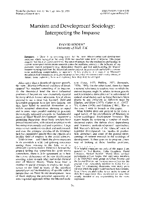 Marxist theory of development and underdevelopment image