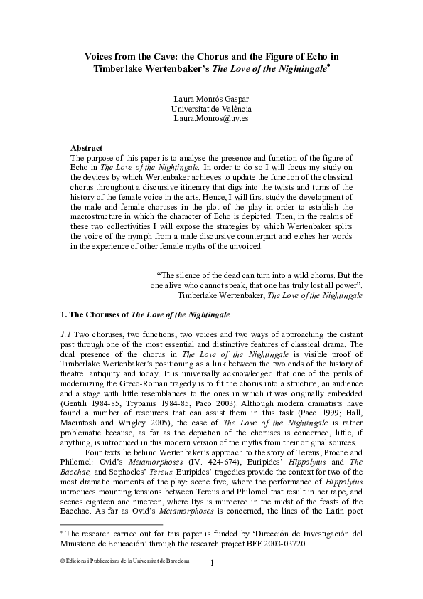 Timberlake wertenbaker essay 08 image