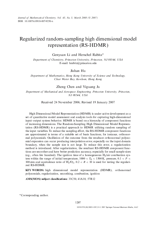 (PDF) A random-sampling high dimensional model representation neural ...