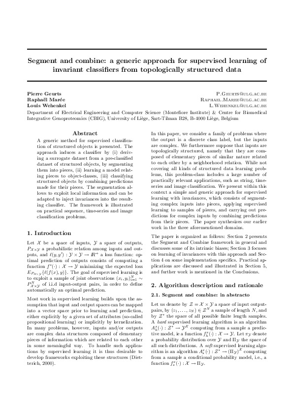 (PDF) Segment and combine: a generic approach for supervised learning ...