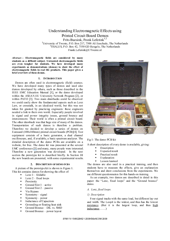 (PDF) Understanding effects using printed circuit board