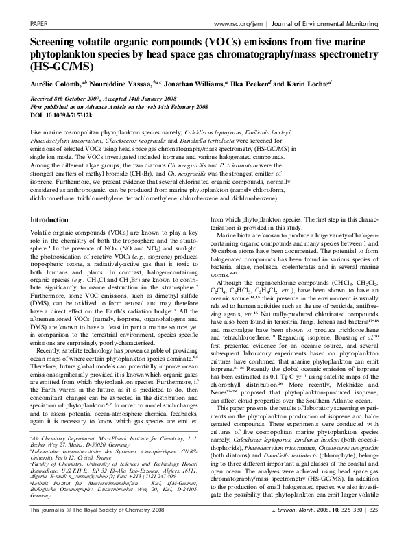 (PDF) Screening volatile organic compounds (VOCs) emissions from five ...