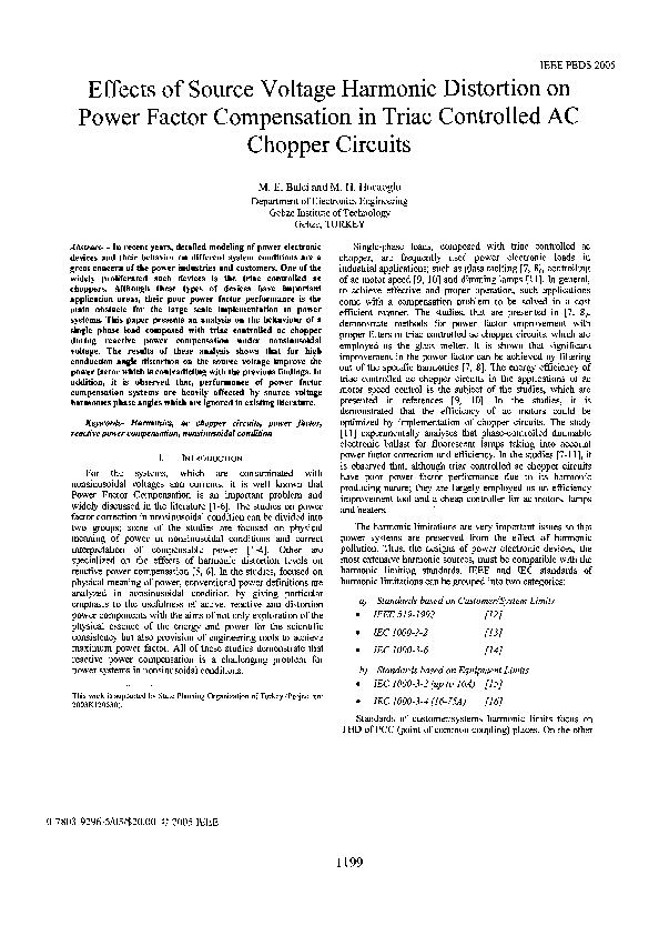 (PDF) Effects of Source Voltage Harmonic Distortion on Power Factor ...