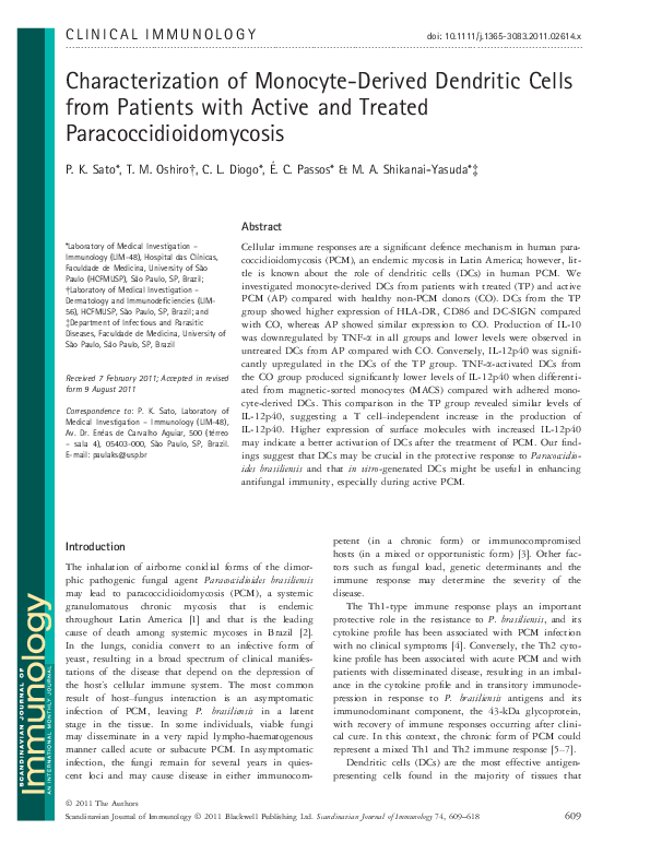 (PDF) Characterization of monocyte-derived dendritic cells from ...