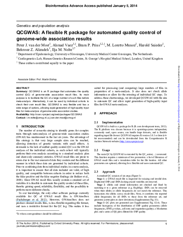 (PDF) QCGWAS: A flexible R package for automated quality control of ...