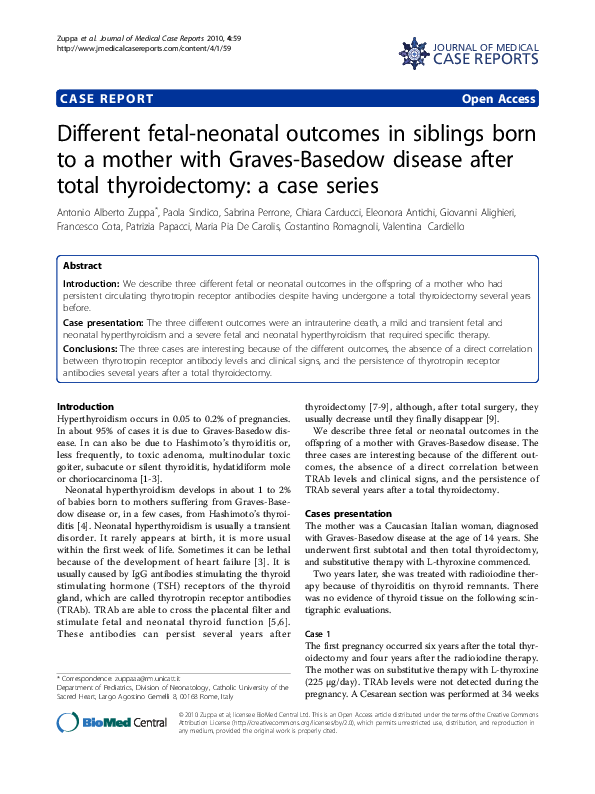 (PDF) Different fetalneonatal in siblings born to a mother