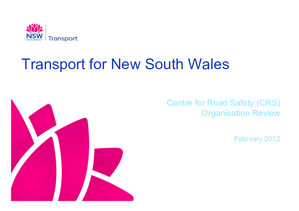 (PDF) Transport for New South Wales Centre for Road Safety (CRS ...