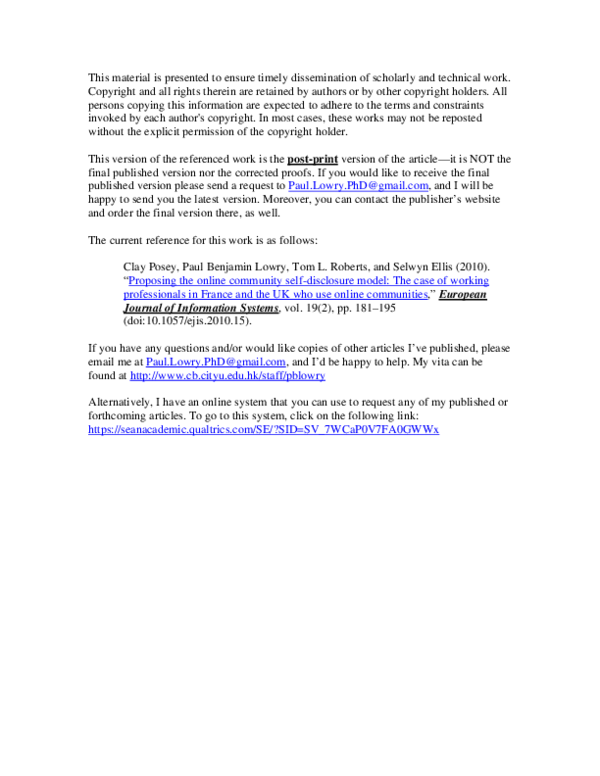 Community disclosure essay 06 picture