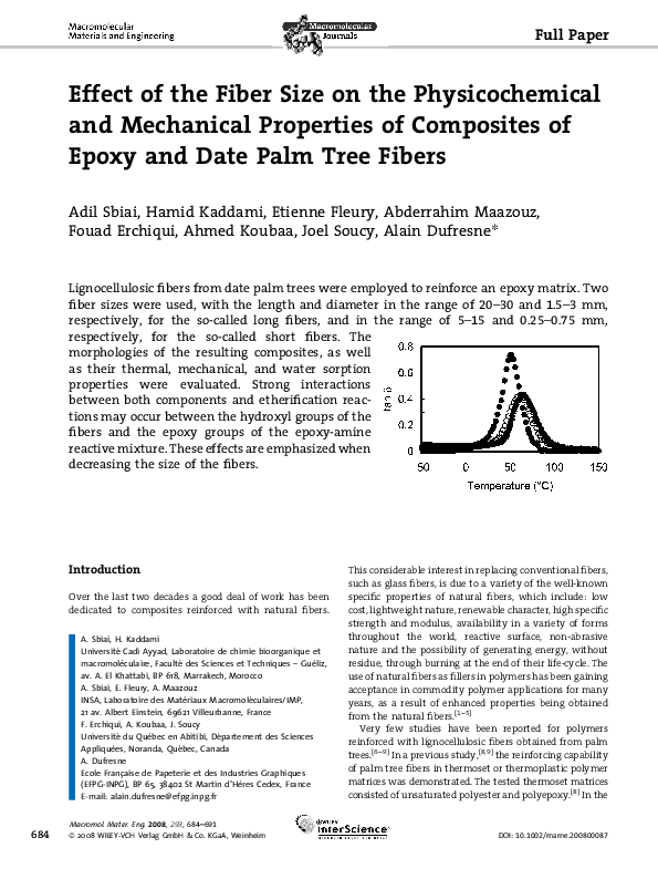 (PDF) Effect of the Fiber Size on the Physicochemical and Mechanical ...