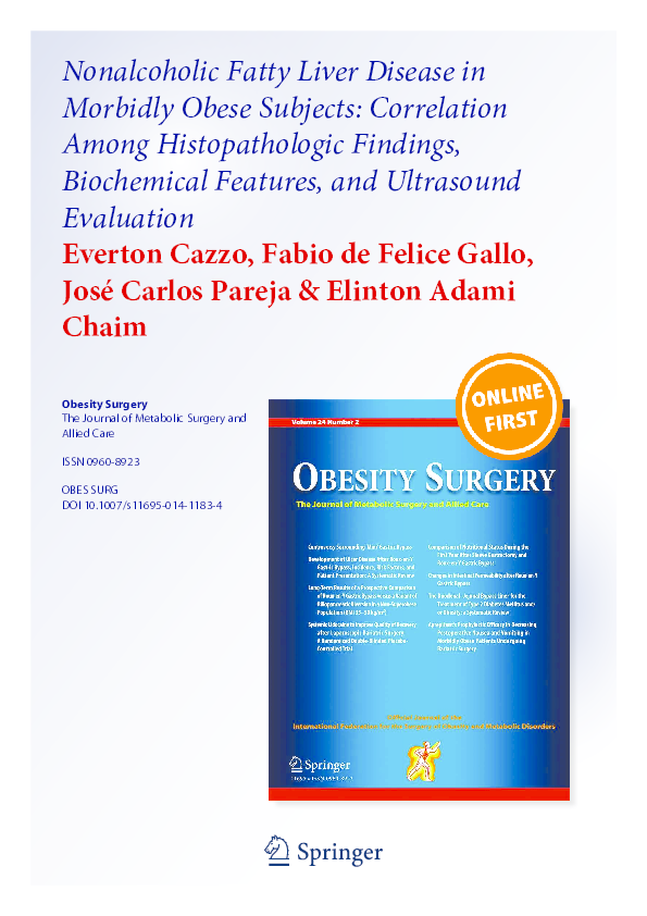 (PDF) Non-alcoholic fatty liver disease in morbidly obese patients ...