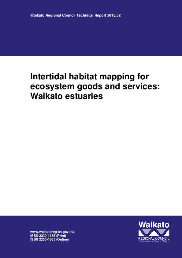 (PDF) Intertidal habitat mapping for ecosystem goods and services