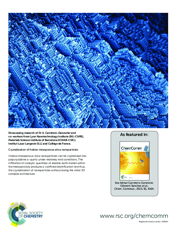 (PDF) Crystallization of hollow mesoporous silica nanoparticles