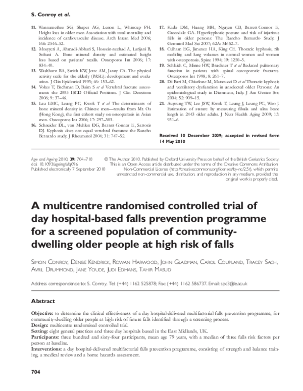(PDF) A multicentre randomised controlled trial of day hospital-based ...