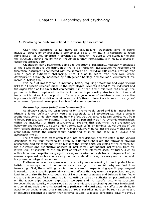 Graphology research paper image