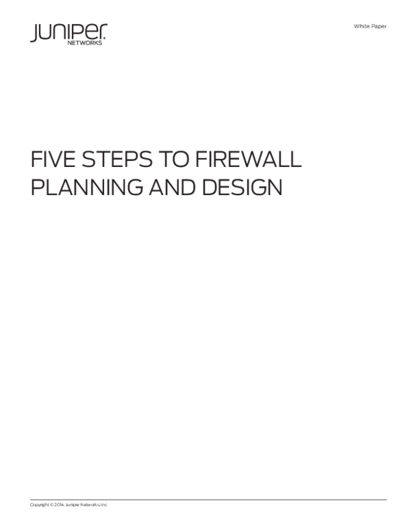 (PDF) FIVE STEPS TO FIREWALL PLANNING AND DESIGN