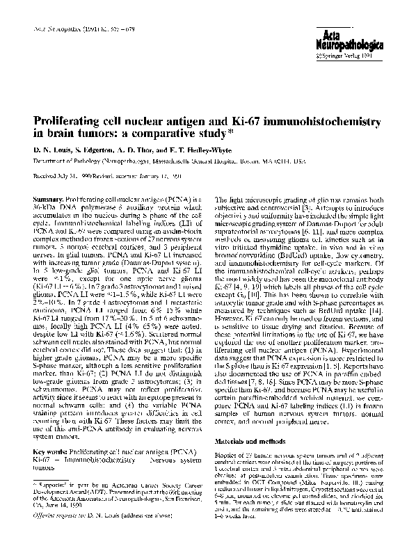 Image result for (PDF) Proliferating cell nuclear antigen and Ki-67 immunohistochemistry ...