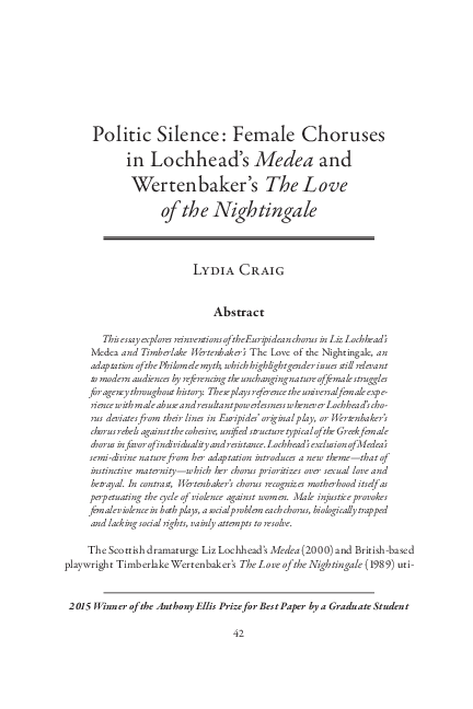 Timberlake wertenbaker essay 03 picture