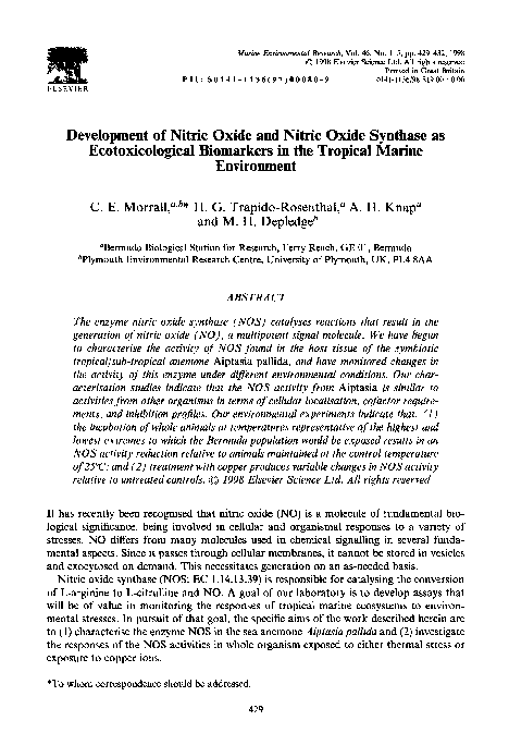 (PDF) Development of nitric oxide and nitric oxide synthase as ...