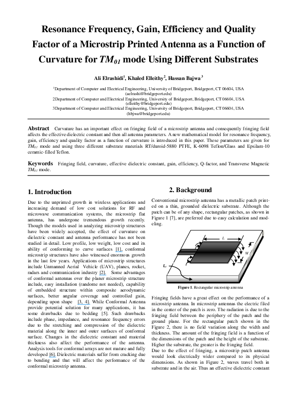 (PDF) Resonance Frequency, Gain, Efficiency and Quality Factor of a
