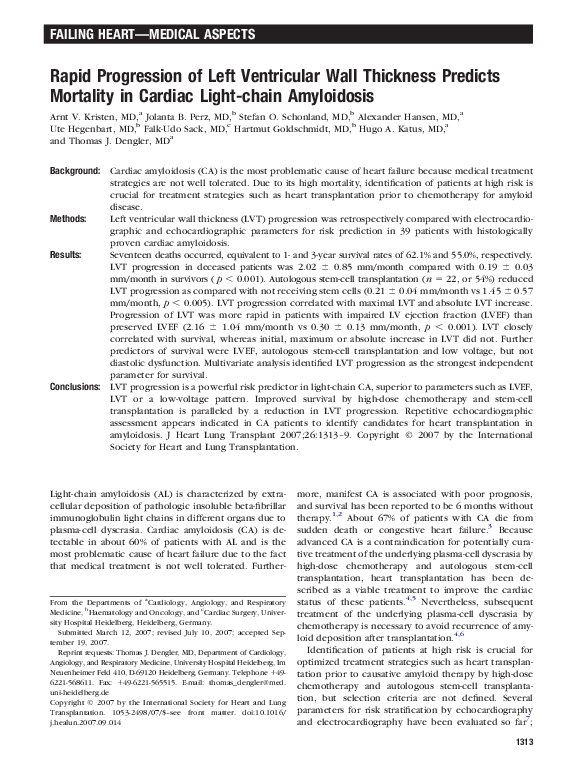 (PDF) Rapid Progression of Left Ventricular Wall Thickness Predicts ...
