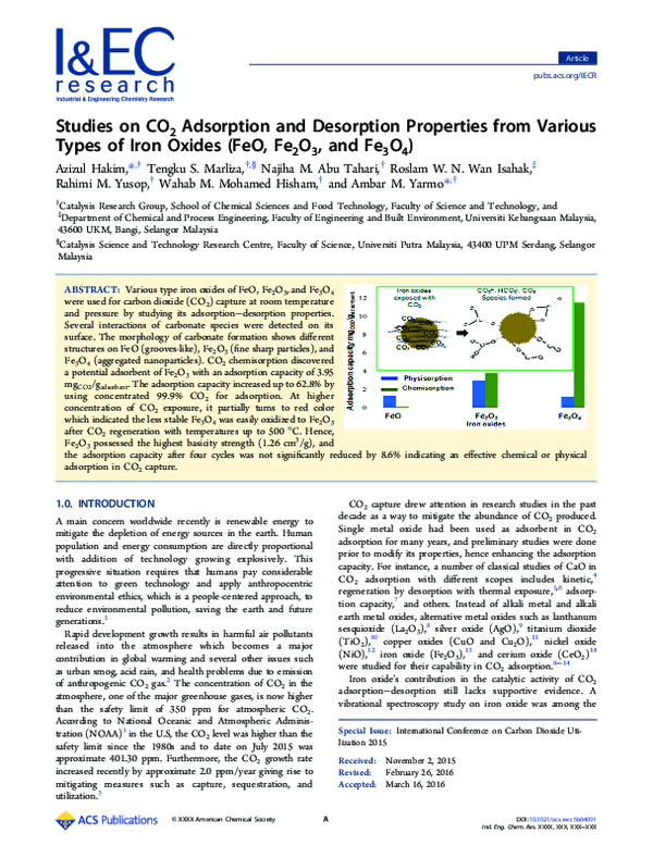 (PDF) Studies on CO 2 Adsorption and Desorption Properties from Various ...
