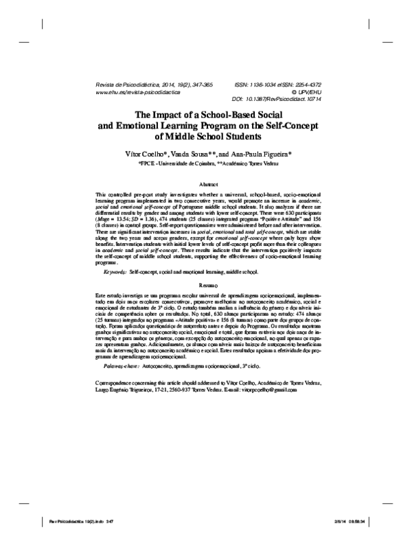 (PDF) The Impact of a School-Based Social and Emotional Learning ...