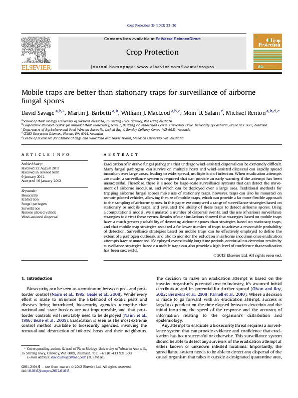 (PDF) Mobile traps are better than stationary traps for surveillance of ...