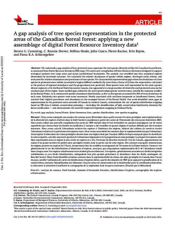 (PDF) A gap analysis of tree species representation in the protected ...