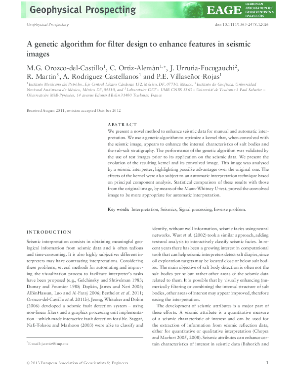(PDF) A genetic algorithm for filter design to enhance features in ...