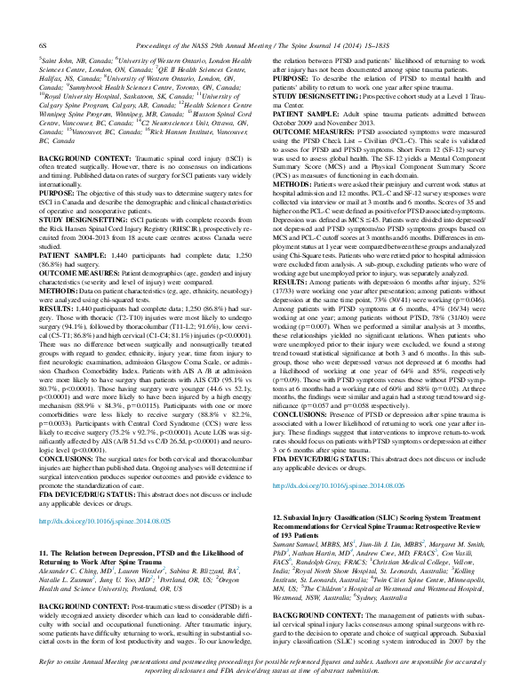 (PDF) Subaxial Injury Classification (SLIC) Scoring System Treatment ...