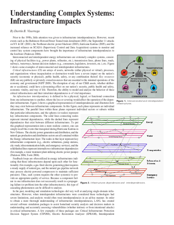 (PDF) Understanding Complex Systems: Infrastructure Impacts