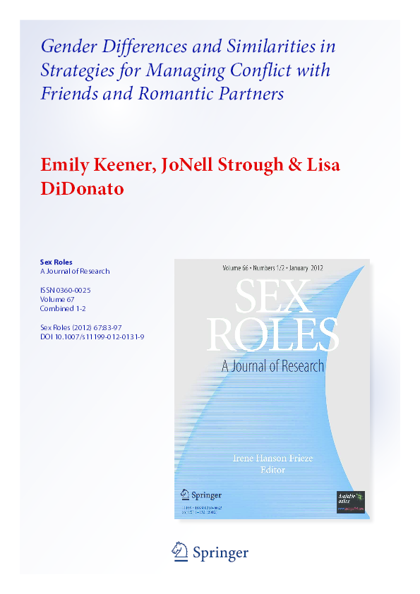 (PDF) Gender Differences and Similarities in Strategies for Managing ...