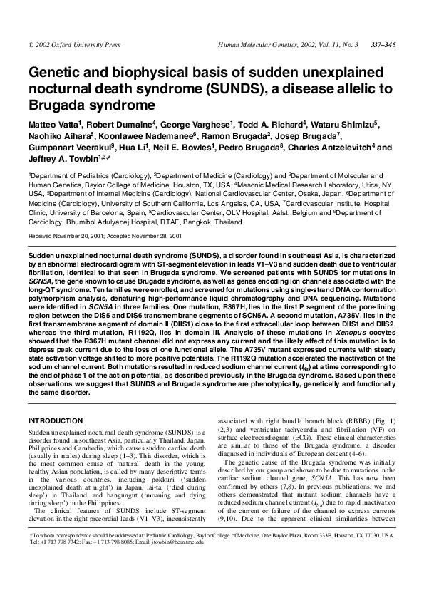 (PDF) Genetic and biophysical basis of sudden unexplained nocturnal