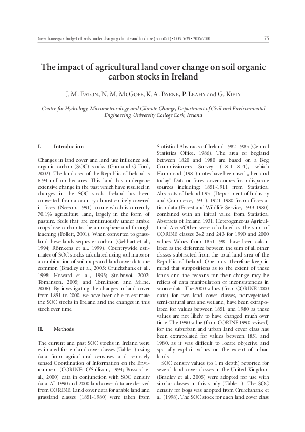 (PDF) The impact of agricultural land cover change on soil organic ...